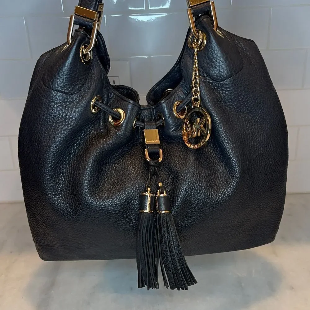 Michael Kors Purse Leather Handbag Camden Large Pebbled Hobo Pocketbook Bag